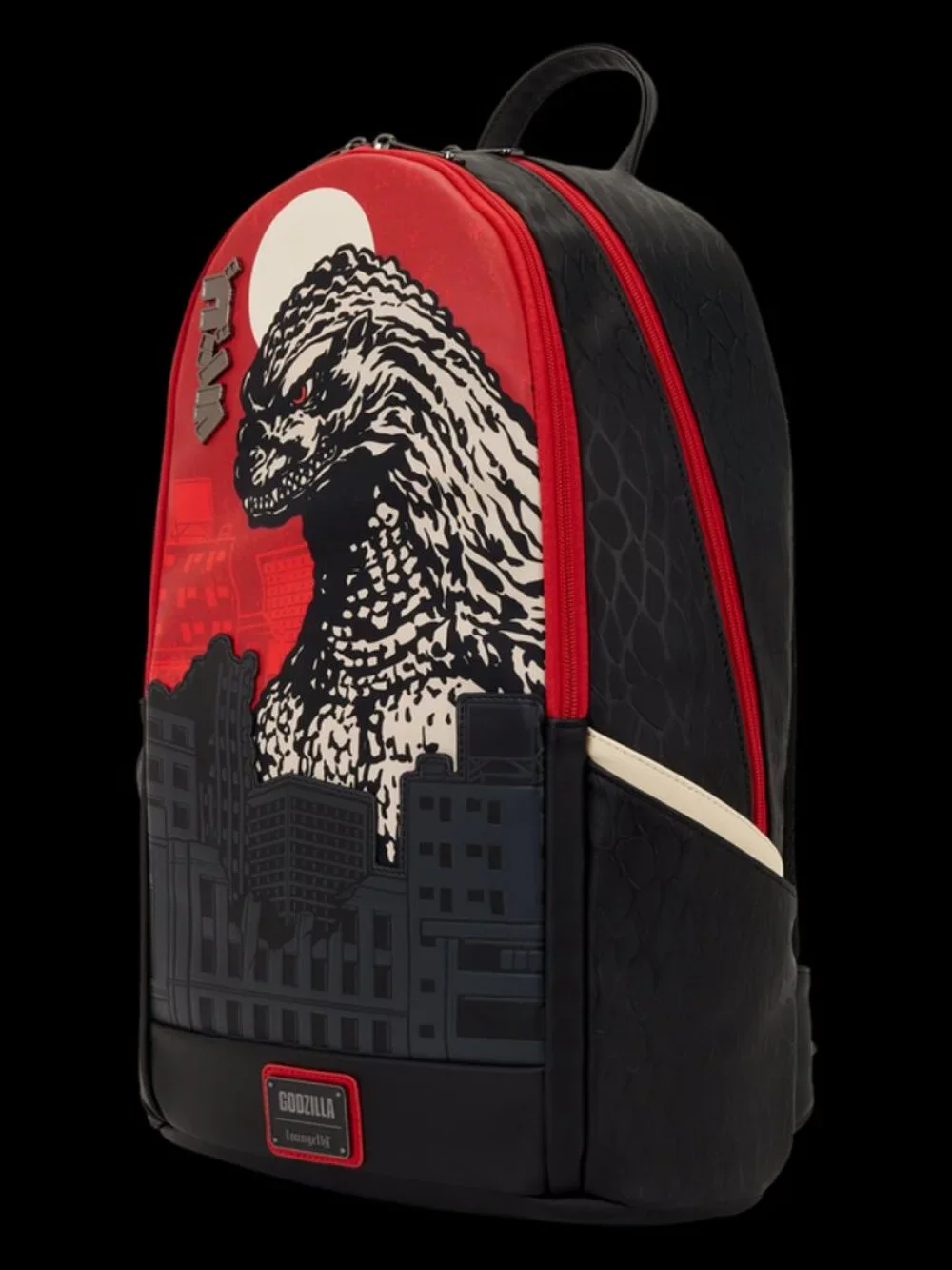 Loungefly Godzilla Backpack Full Size Movie Monster Cityscape Bag New